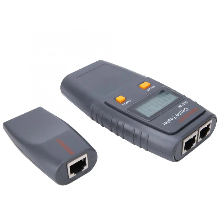 SC6106 LAN Сетевой кабель тестер электрическая линия Finder Тестирование с ЖК дисплеем