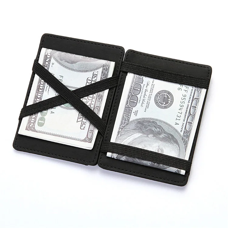 

Ultra Thin 2020 New Men Male PU Leather Mini Small Magic Wallets Zipper Coin Purse Pouch Plastic Credit Bank Card Case Holder