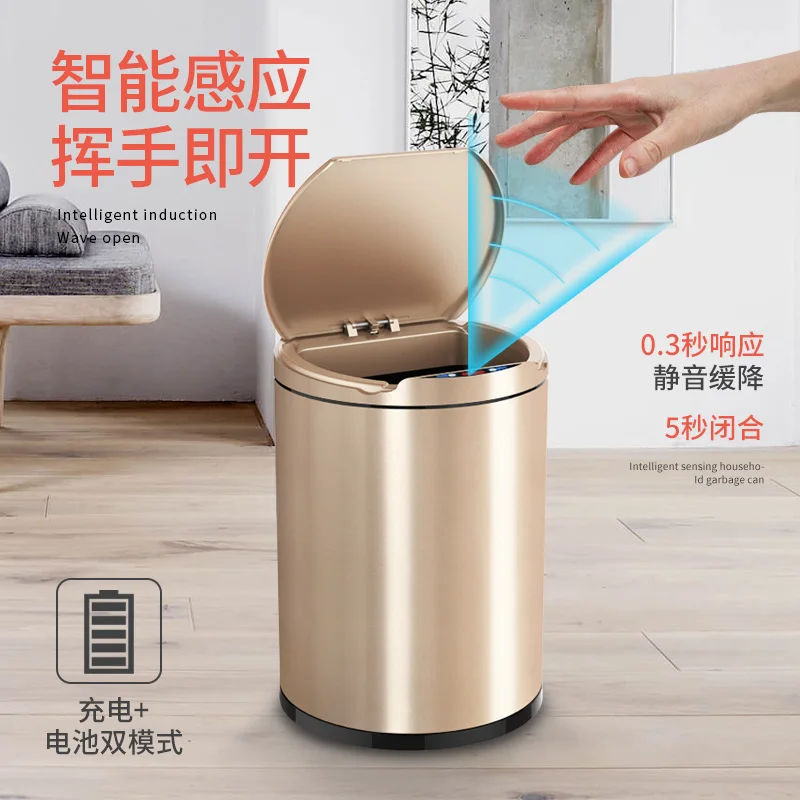 

Stainless Steel Waste Bin Basket Office Metal Trash Can Zero Waste Dustbin Cube Storage Bins Cubo Basura Cleaning Tools BJ50LJ