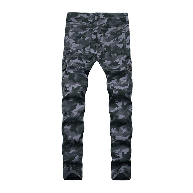 Брюки-карго мужские камуфляжные зауженные с несколькими карманами размеры 28-40 |