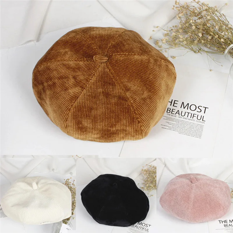 Eleghant/Детские шапки-береты Вельветовая шапочка для маленьких девочек теплые