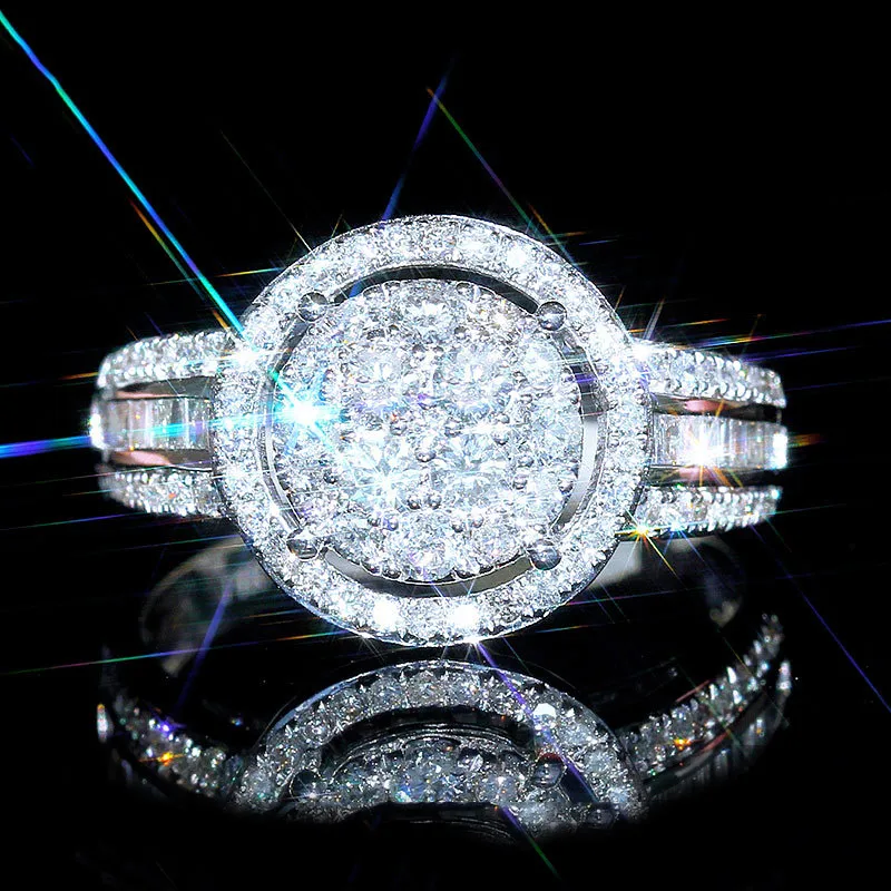 

USTAR Luxury engagement rings for women fashion jewelry full Inlay tiny shiny Cubic zirconia wedding rings female anel