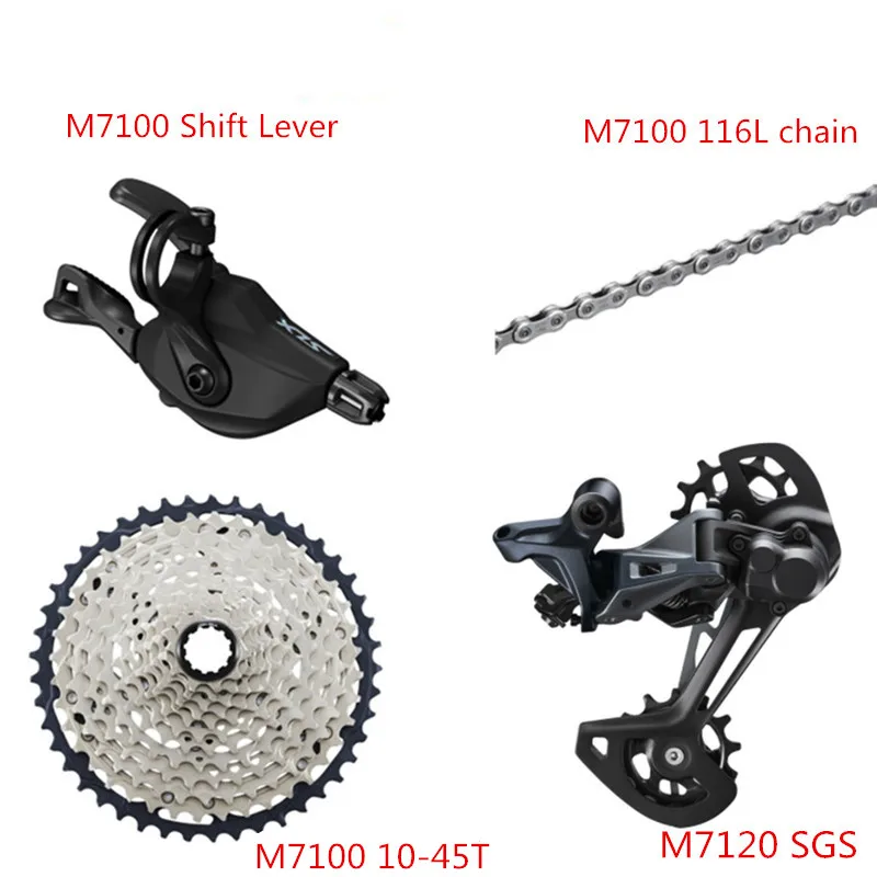 SHIMANO SLX M7100 4 шт. 1x12 12 Скоростей 10-51T набор групп SL+ RD+ CS+ HG M7100 переключения заднего переключателя кассета с цепью M7120 SGS 10-45T