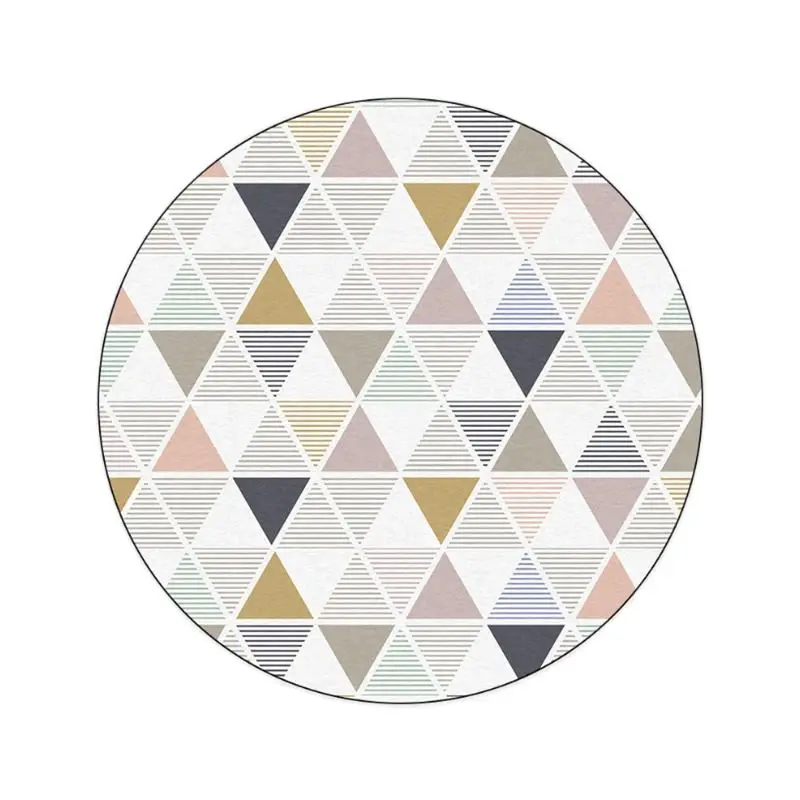 Модные круглые ковры для детской комнаты скандинавский черный и белый желтый