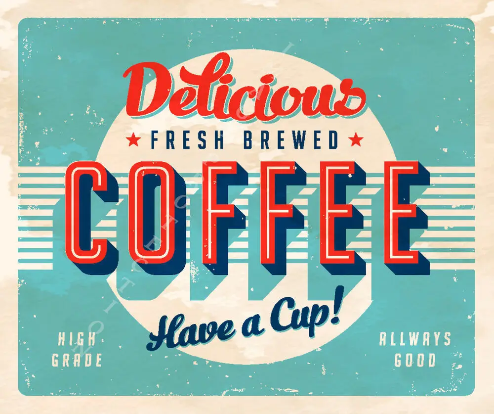 

FRESH BREWED COFFEE HAVE A CUP METAL TIN SIGN POSTER WALL PLAQUE