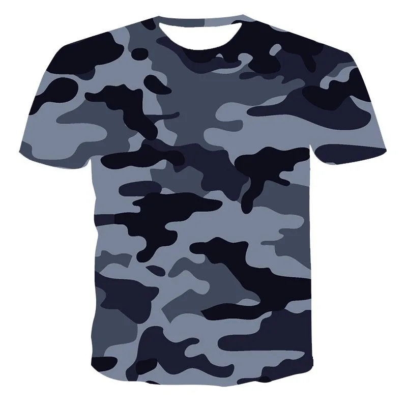 

New 3d T-shirt Men's Short Sleeve T-shirt Fashion Couple Camouflage Printed T-shirt O-neck Simple Men/women Short Sleeve Top