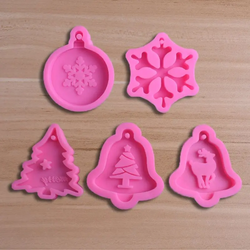 

DIY Christmas Tree Snowflake Resin Jewelry Making Silicone Molds Art Craft Tools