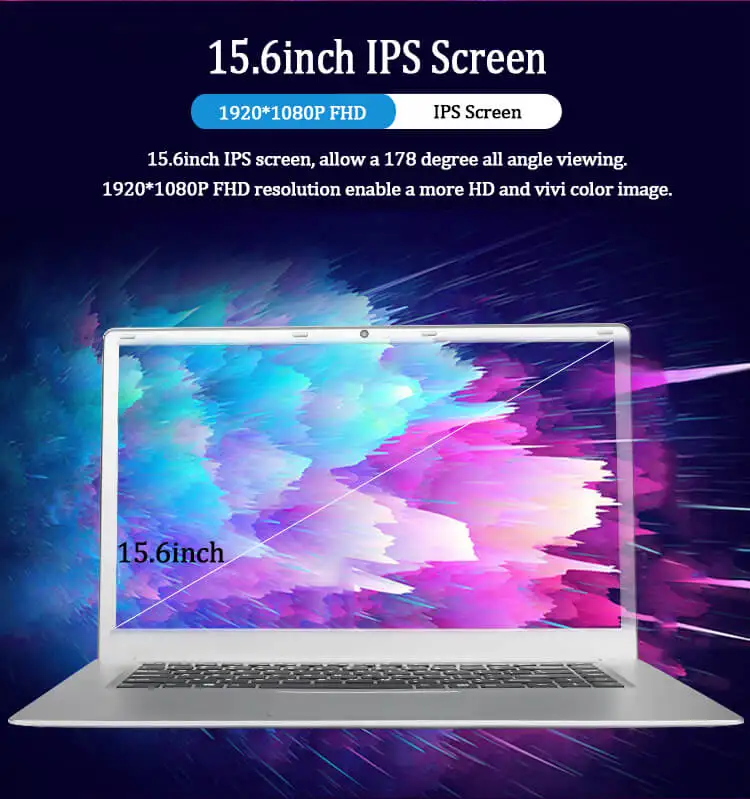 AMOUDO 15,6 дюймов 4 Гб ОЗУ+ 64 Гб eMMC Intel Braswell четырехъядерный Win 10 двухдиапазонный Wifi Bluetooth 4,0 ноутбук компьютер