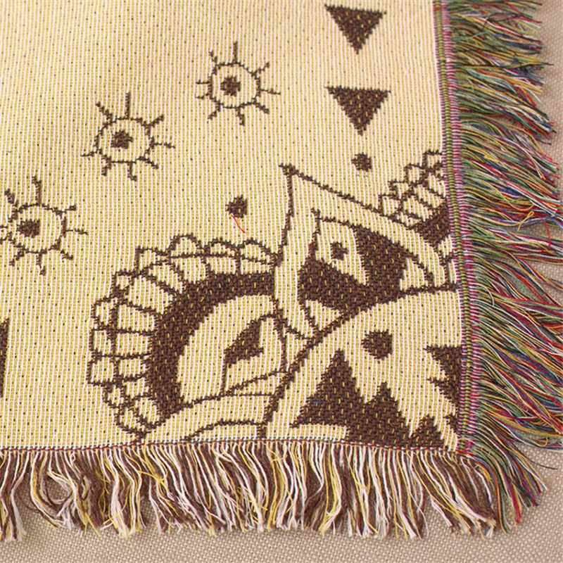 Пузырь поцелуй Европейский стиль простое вязаное одеяло бежевый хлопок домашний