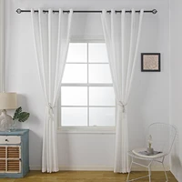 white classic burnout sheer tulle curtains for bedroom or living room pervious to light