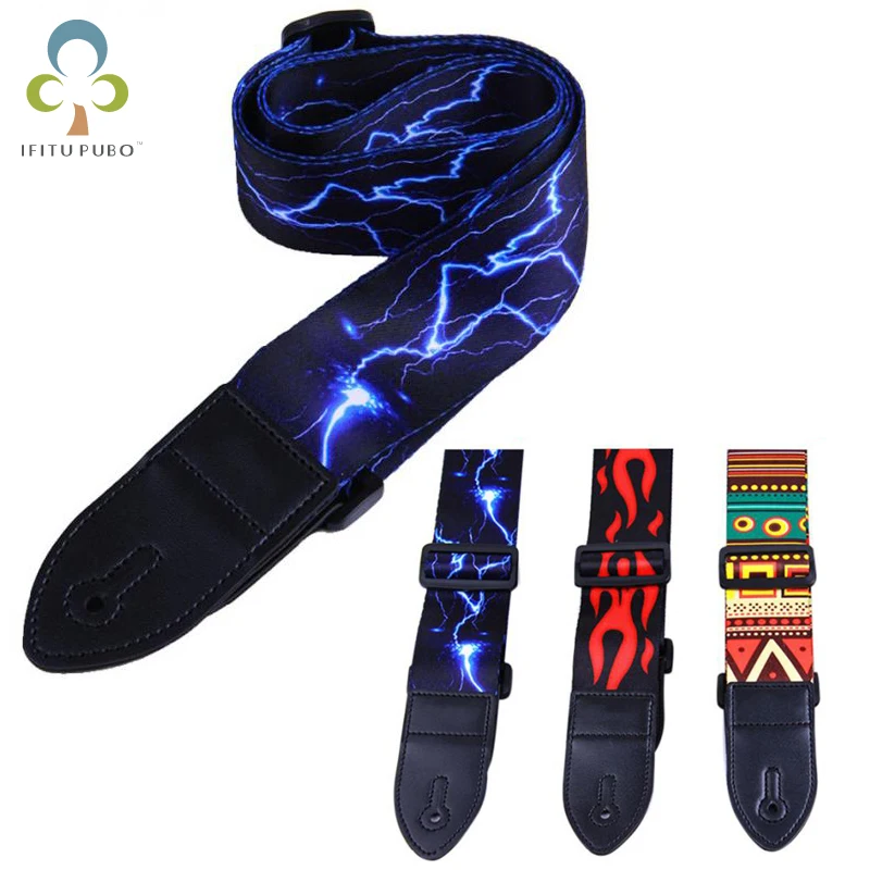 Гитарный ремень мульти Цвет гитары Ремни Регулируемый Фул нейлон Гитарные ремни