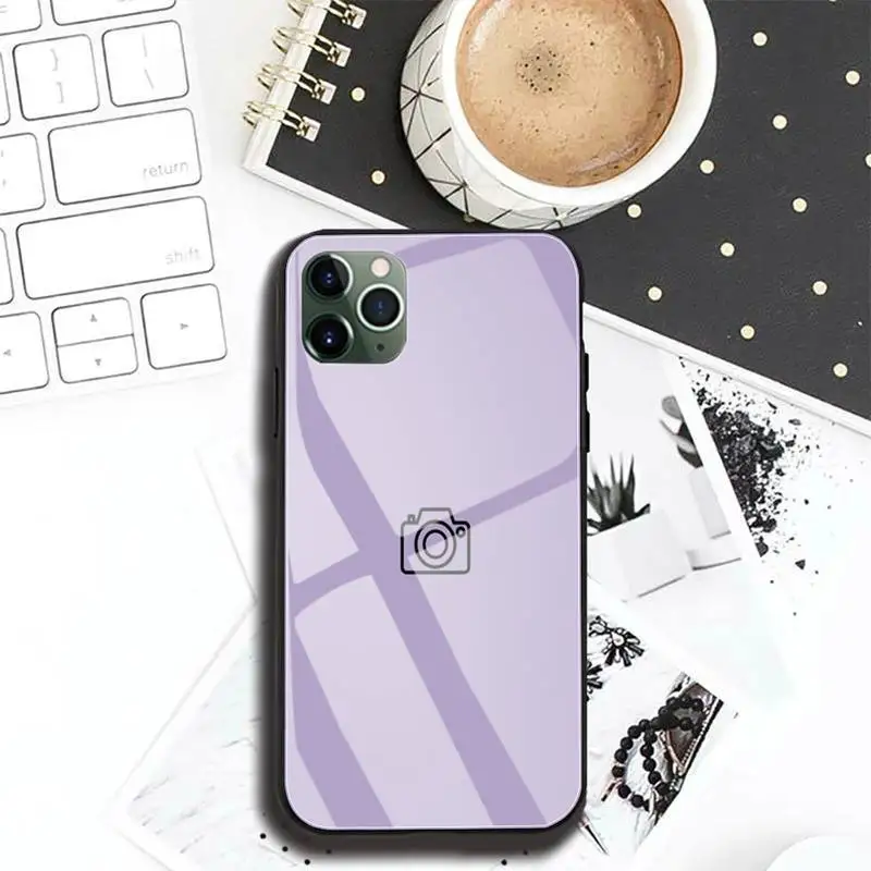 

Sun moon pattern Phone Case For Iphone 11 Pro MAX XR X 7 8Plus SE2020 DIY Shockproof Glass Soft Silicone Edge