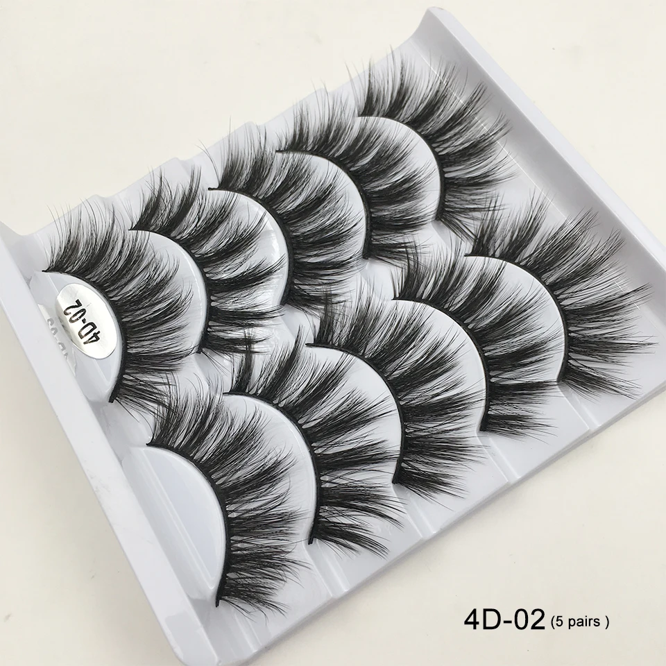 5 пар 3D Искусственные норковые волосы мягкие Накладные ресницы искусственные