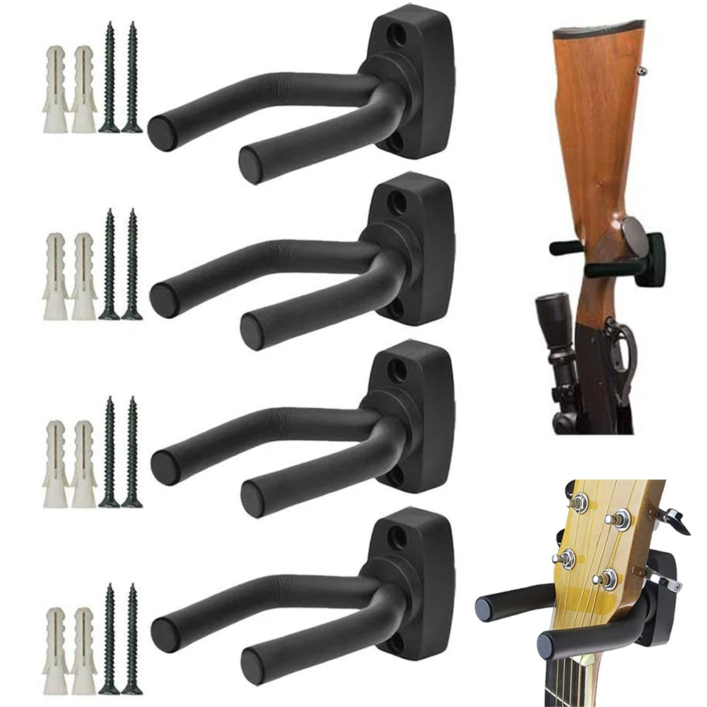 

2/4Pcs Gun Racks Wall Mount Shotgun Hook Rifle Hanger Gun Storage Display Hanger Hook for Guitar Rifles Shotguns Airsoft Bows