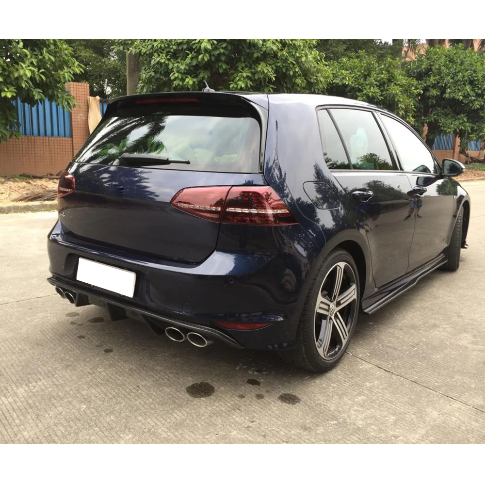 Карбоновое волокно/ПП задний бампер диффузор спойлер подходит для Volkswagen VW GOLF 7 VII MK7 R R-LINE хэтчбек