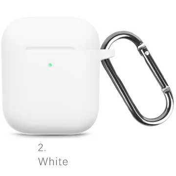 02 White Жидкие силиконовые наушники корпус для AirPods анти-грязь APPLE airpods чехол розовый черный темно-синий желтый красный - Цвет: 02 White