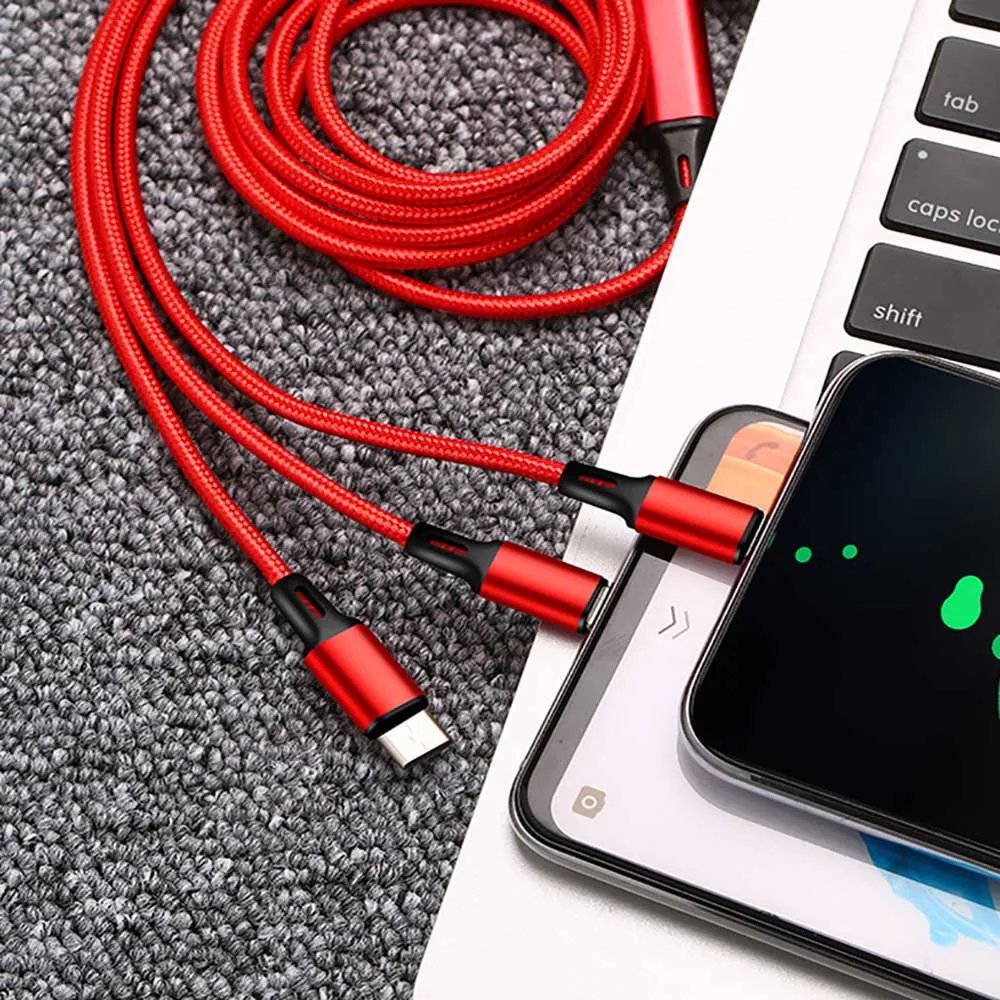 USB кабель для iPhone XS X 8 7 6 зарядное устройство 3 в 1 микро USB кабель для Android USB TypeC кабели для мобильных телефонов для samsung S9