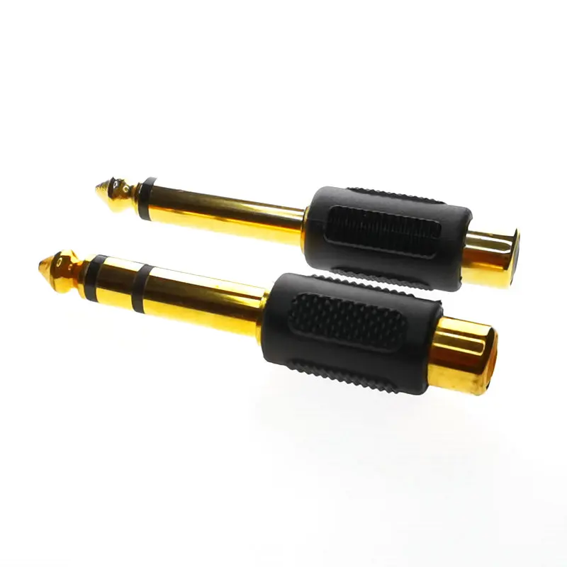 2 шт. Новинка 24K позолоченный штекер 6 35 мм к RCA разъему для AV Audio|Интегральные схемы|