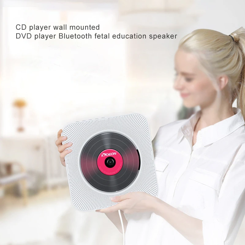 

CD-плеер настенный, Bluetooth, портативный домашний аудио, USB, MP3, музыкальный плеер с дистанционным управлением, объемный звук, FM-радио, стерео дин...