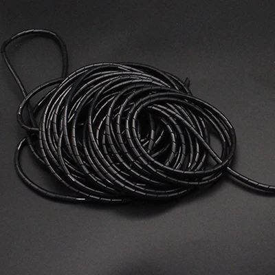 black-6mm-width Спиральная оберточная лента 6 мм 5-15 м/рулон шланга защита провода корпус управление фиксированным пучком провода защиты провода обмотки трубы - Цвет: black-6mm-width