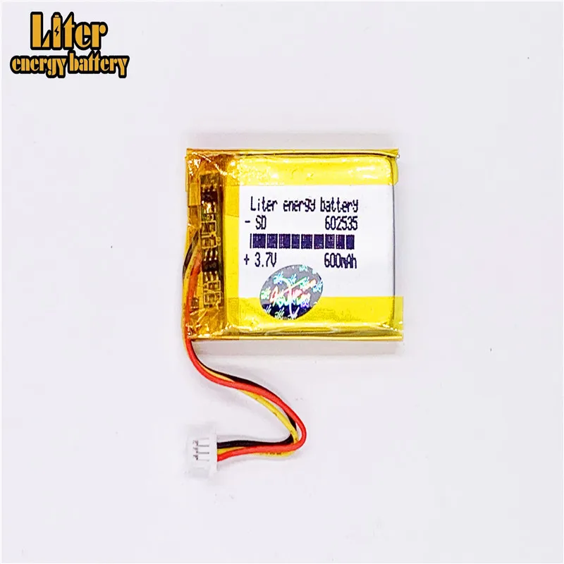 Полимерная литиевая батарея 3 7 V 602535 062535 600MAH может быть настроена оптом Ce Fcc Rohs Msds