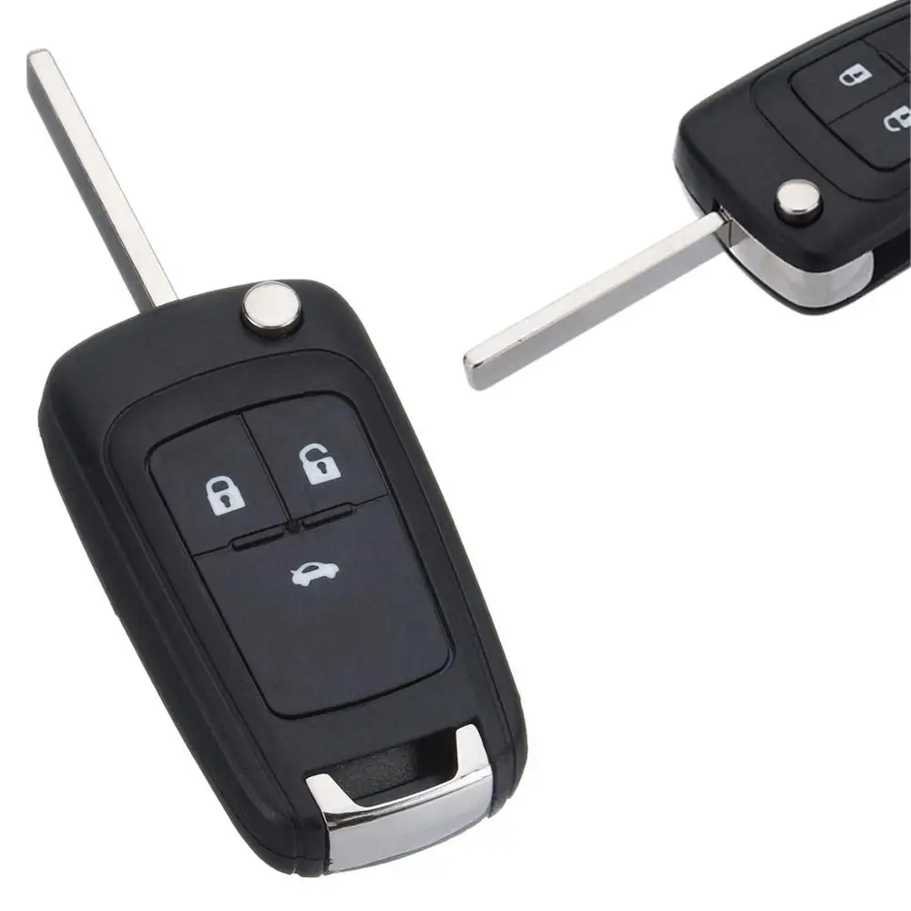

3 Button Car Flip Folding Remote Key With Uncut Blade Fob Case Shell Cover & Blade For Chevrolet For Cruze Aveo 2011 2012