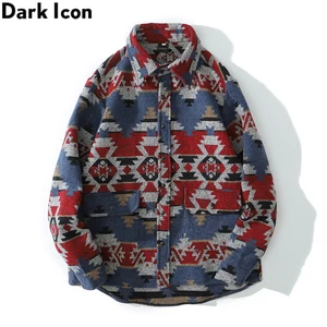 Мужская и женская винтажная куртка с отложным воротником Dark Icon, толстая Осенняя мужская куртка