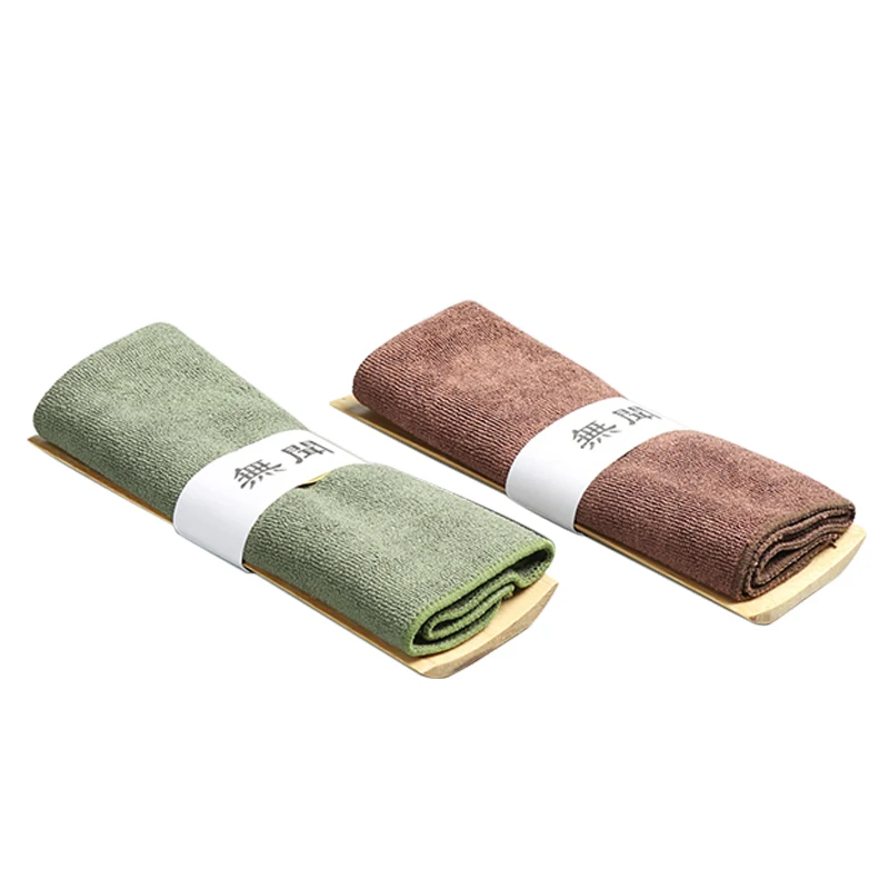 Чайная салфетка с бамбуковым чайным ковшом набор хлопчатобумажной ткани