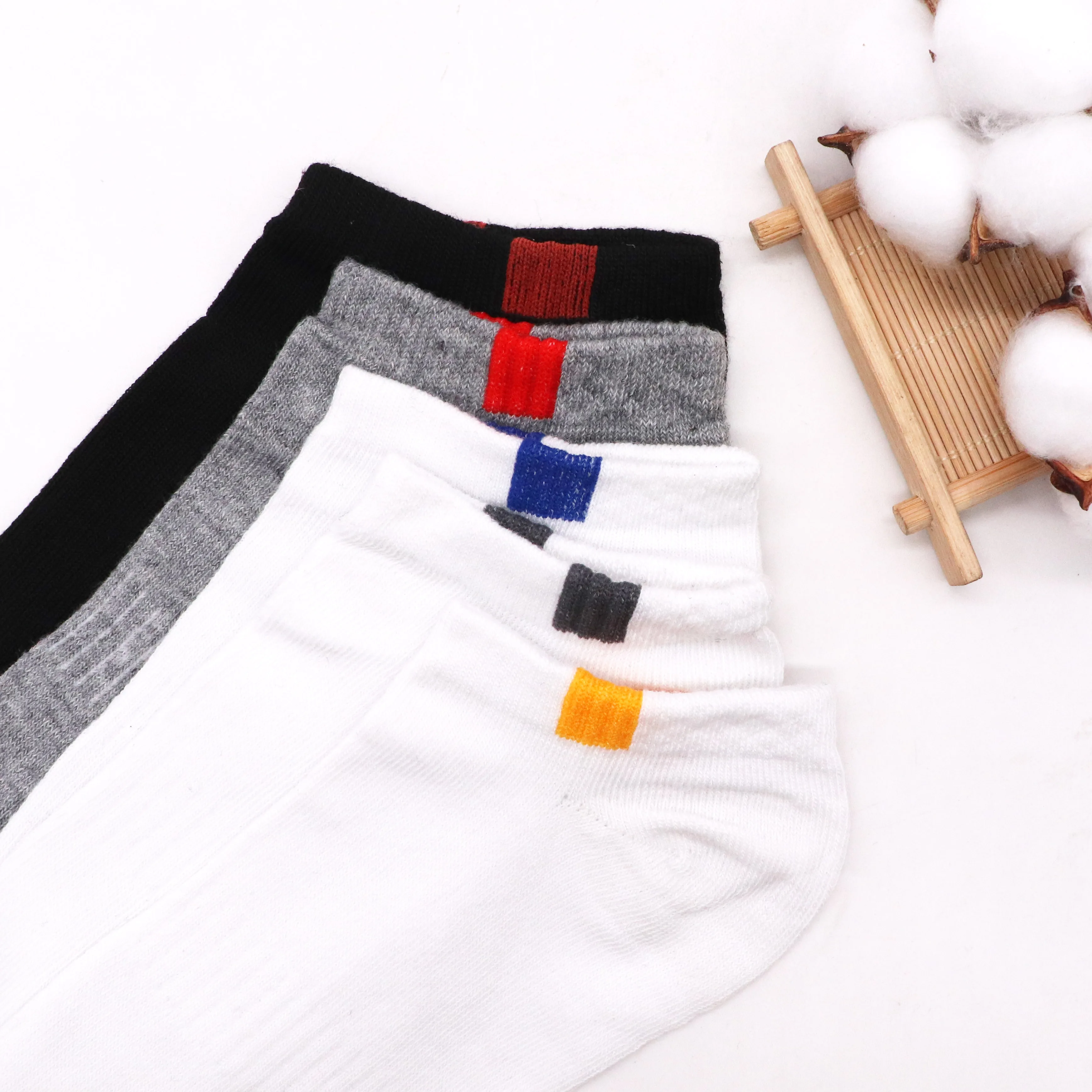 Летние хлопковые мужские короткие носки 10 шт. = 5 дюймов Модные дышащие