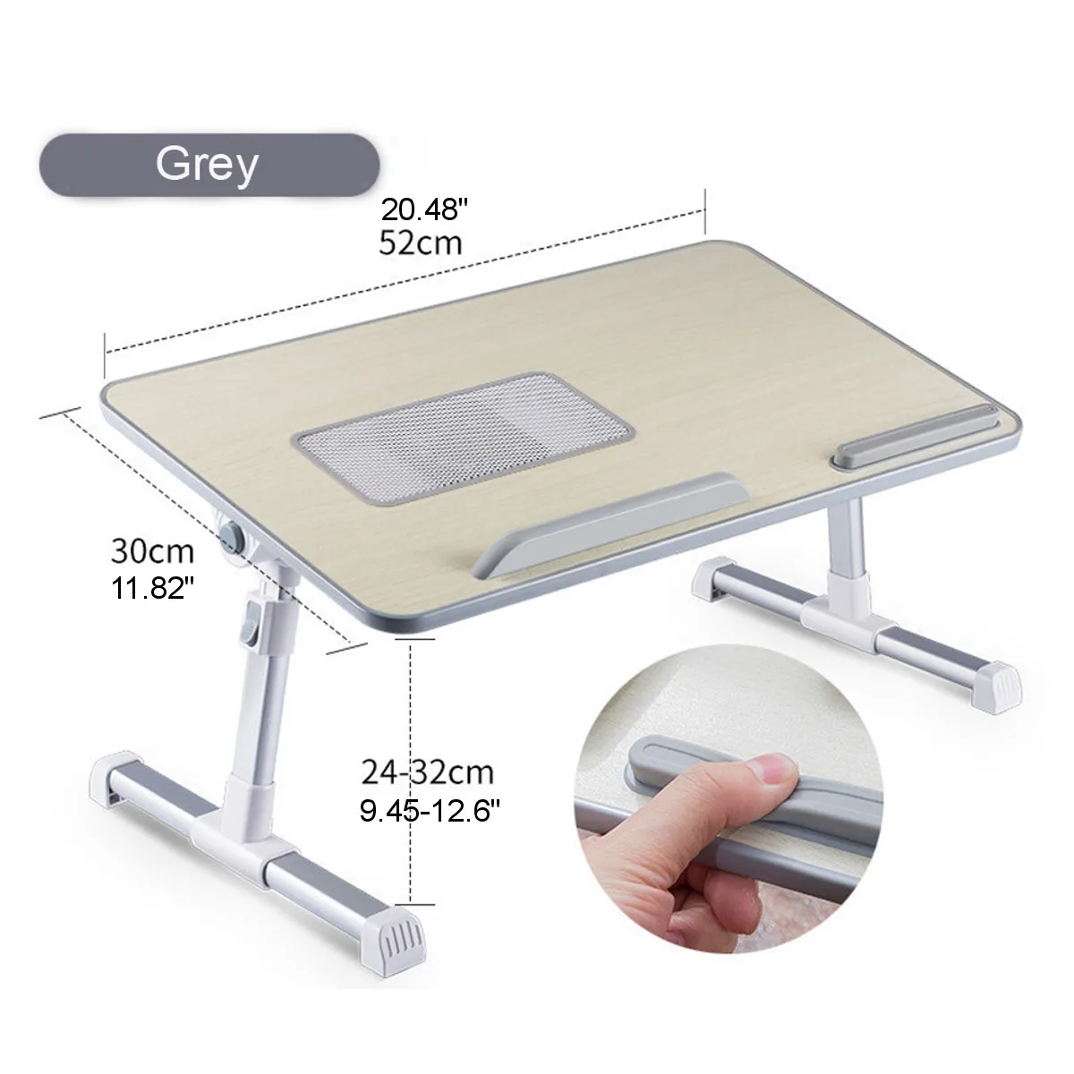 

Big Laptop Desk Stand Foldable Adjustable Laptop Bed Table Can be Lifted Standing 52*30cm Study Table For Home Office With fans