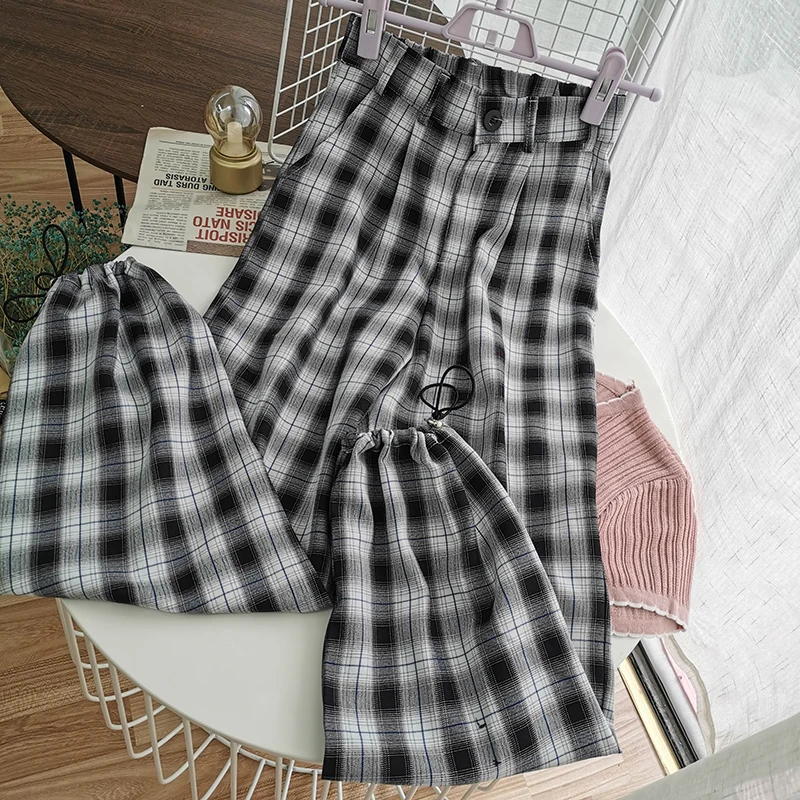 

pants women y2k 2021 korean fashion style vintage wide leg 90s plus size oversize high waist sweatpants aesthetic pantalone