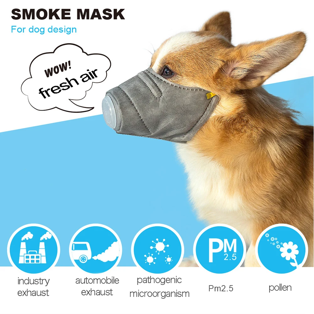Мягкая маска для лица домашних животных собак 3 шт. дыхательные хлопковые маски