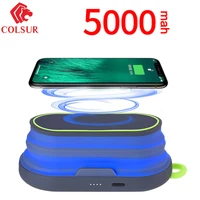 5000mah wireless power bank led powerbank portable mobile phone charger for iphone quick charging battery wireless charge