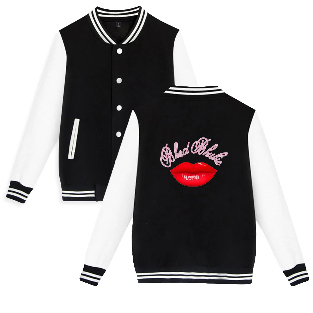 

WAWNI Bhad Bhabie Baseball Jacket Polyester Plus Cotton Unisex Trendy Hip Hop Baseball Fashion Print Jacket Oversized Tops 2021