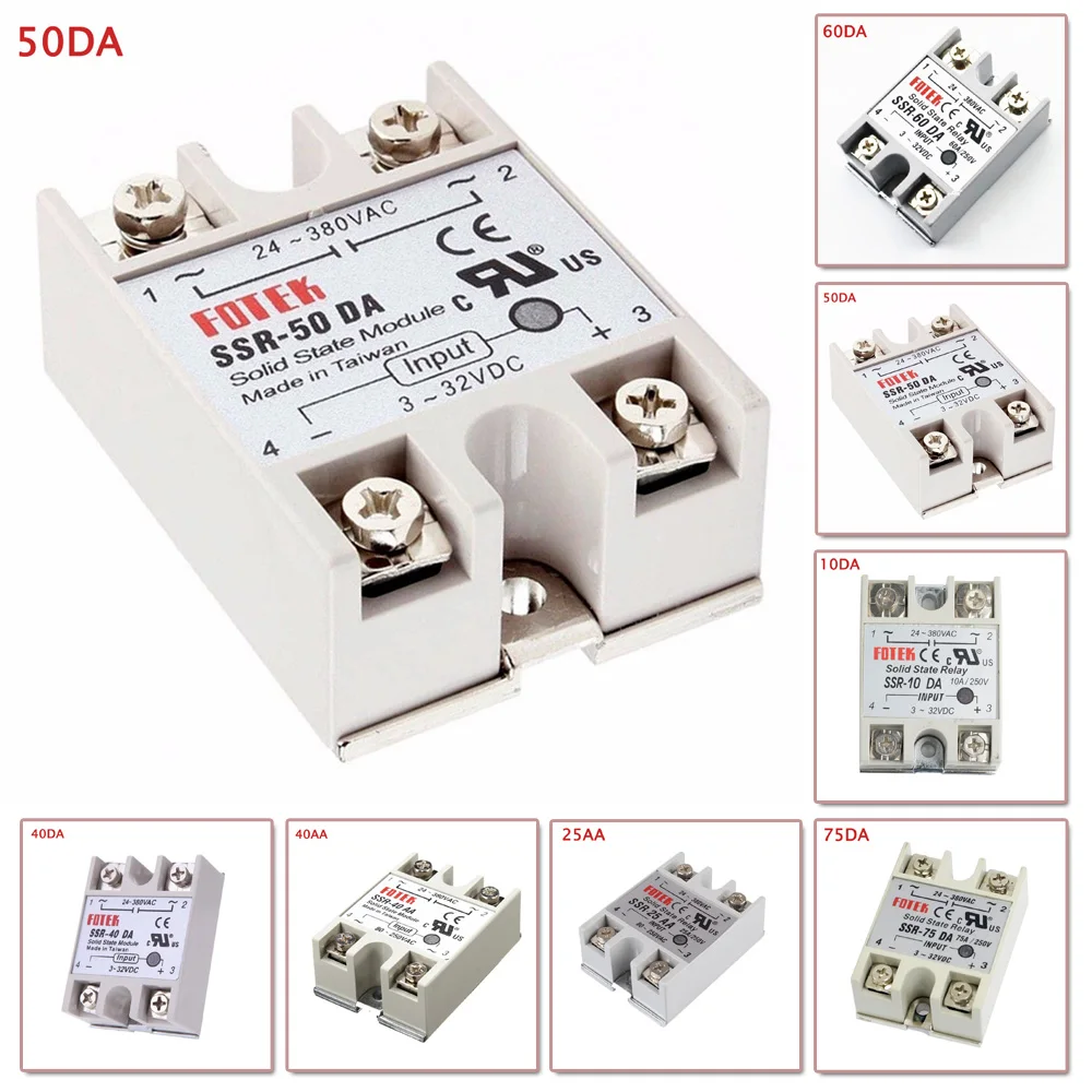 

10/25/40/50/60/75/100DA Solid State Relay Fast Switch SSR-25DA SSR-40DA AA SSR