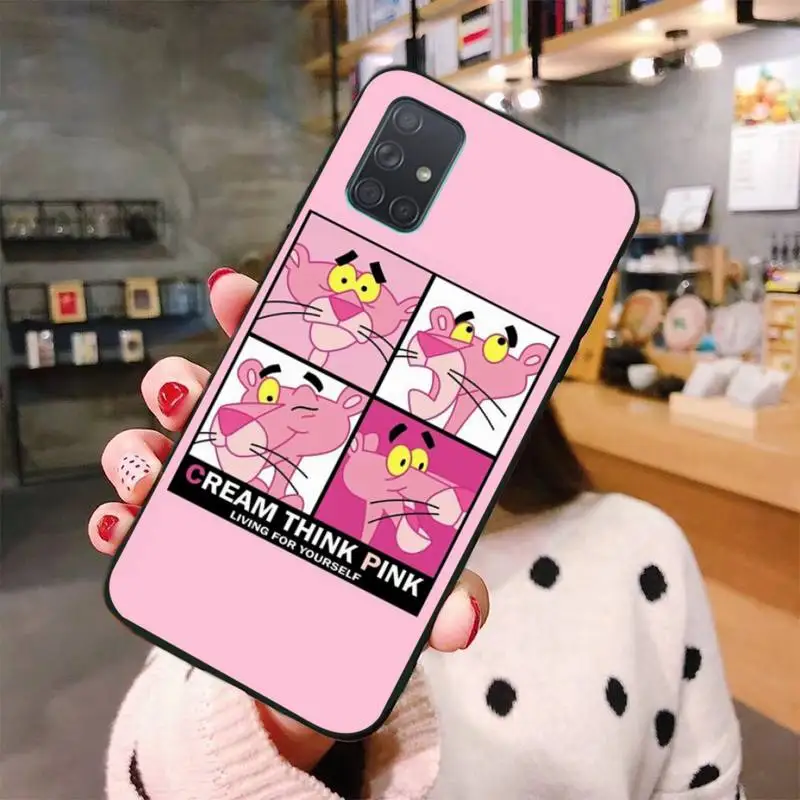 HPCHCJHM Pink Panther Phone Case For Samsung A10 A20 A30 A40 A50 A70 A80 A71 A51 A6 A8 2018 | Мобильные телефоны и