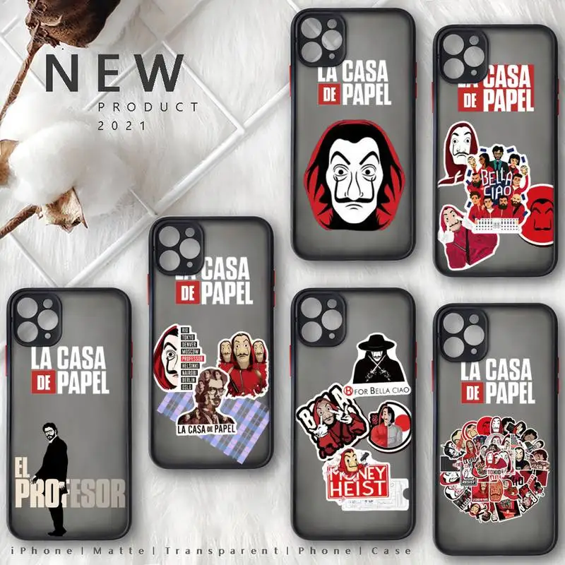 

la casa de papel TV series Phone Case matte transparent For iphone 7 8 11 12 plus mini x xs xr pro max cover