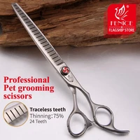 fenice 7 5 inch professional dog grooming thinning scissors thinning rate 75 shears for pet groomer