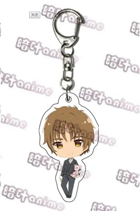 Розовый Япония Аниме карта Captor SAKURA LI SYAORAN KINOMOTO TOUYA Tsukishiro Yukito Косплей акриловый брелок кулон брелок с игрушкой подарок - Цвет: Розовый