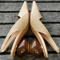 2021 women sandals natural leather shoes plus size 22 26 5cm ladies summer shoes lizard sheepskin high heel strange style pumps