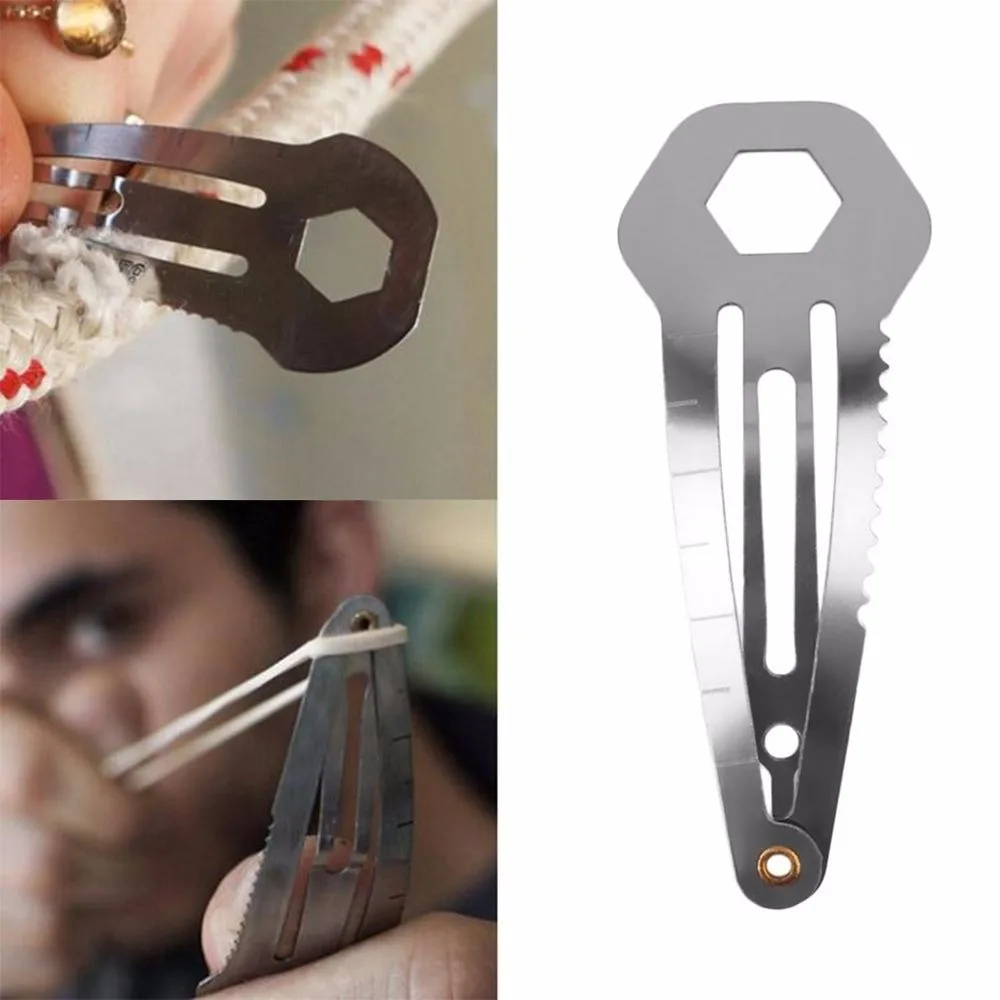 Открытый Мини инструмент Многофункциональный зажим для волос из нержавеющей