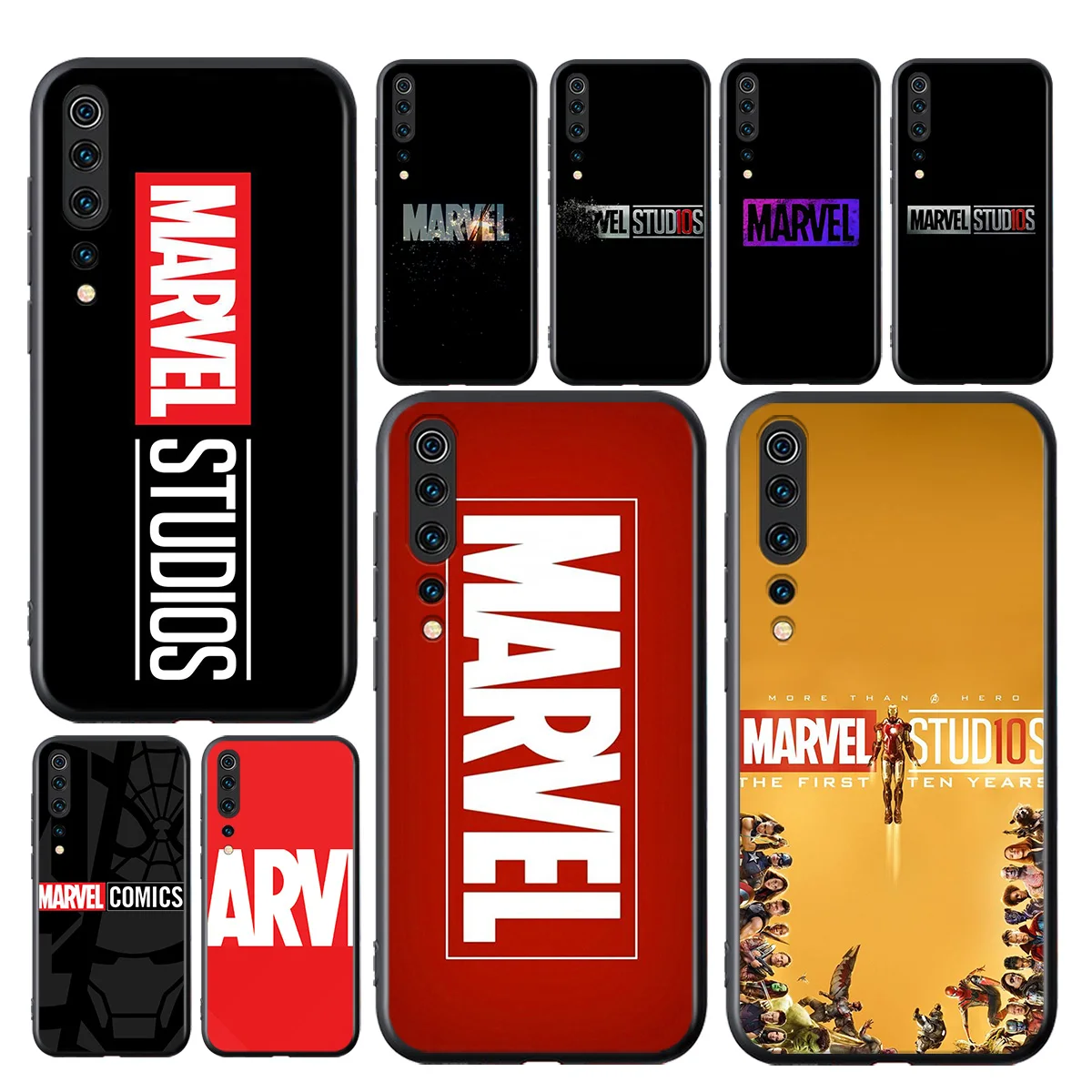 

Phone Case For Xiaomi Mi 11i 11 10T 10i 9T 9 A3 8 Note 10 Ultra Lite Pro 5G CC9 SE Marvel Studios Black Soft Cover