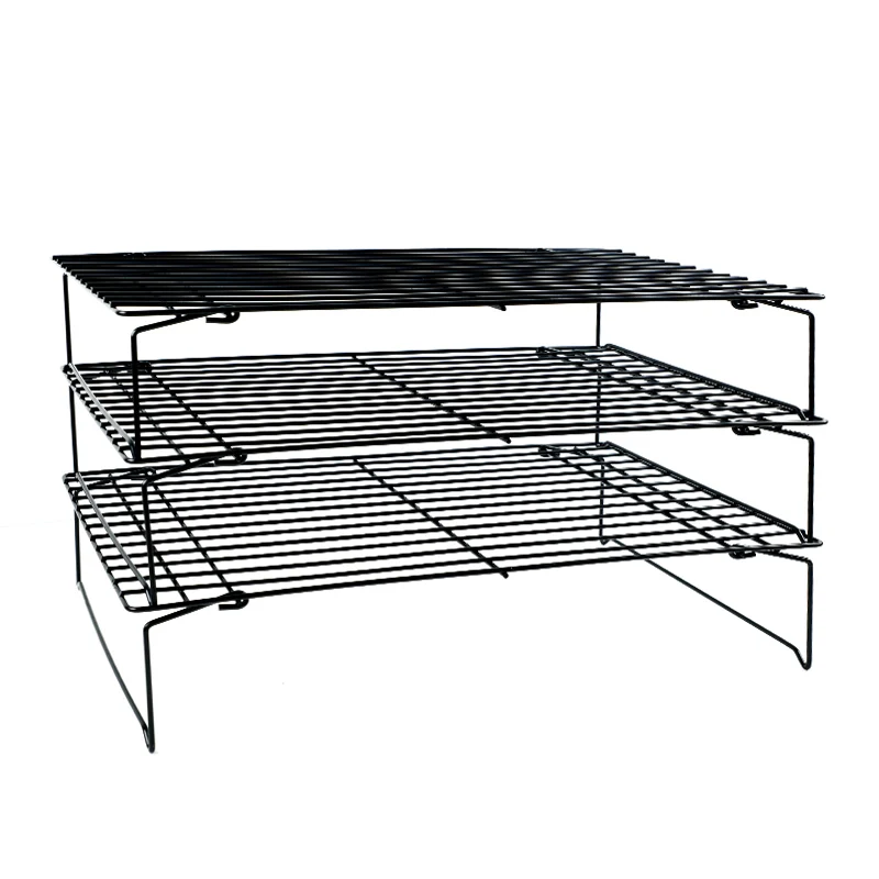 3-слойная охлаждающая стойка для столовой кухни торта печенья хлеба сетчатый