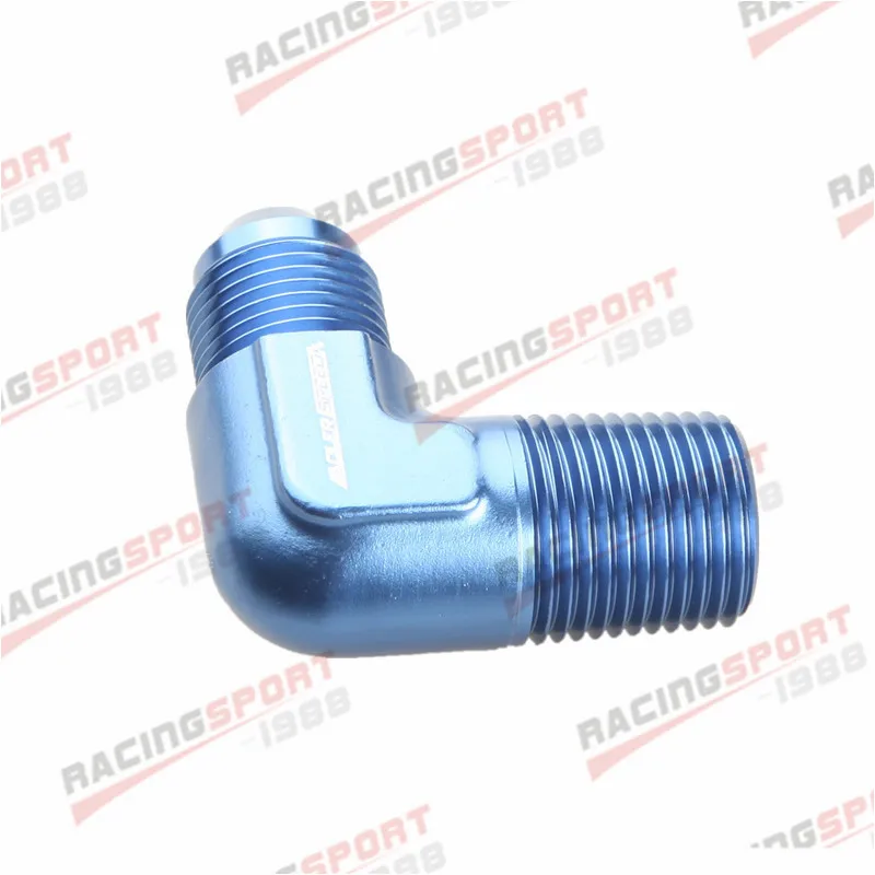 AN8 8AN AN 8 до 1/2 &quotNPT 90 градусов мужской Алюминиевый адаптер синий|fitting led|fitting capfitting