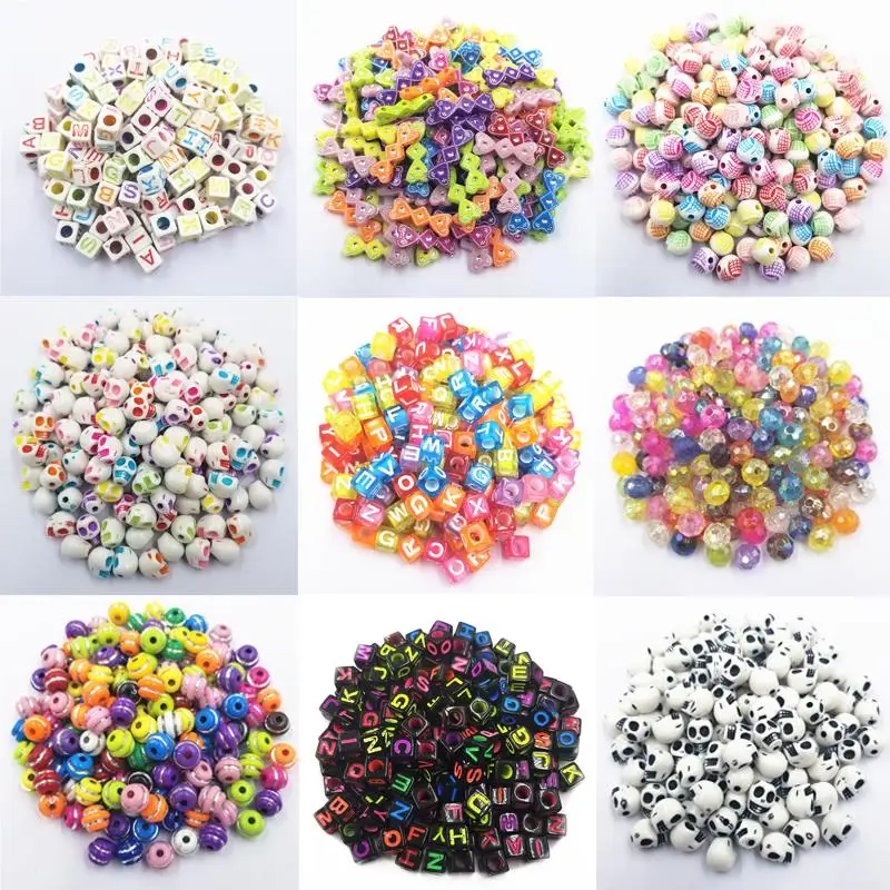 

20/50Pcs Square Letter Flower Loose Beads DIY For Jewelry Making Necklace Bracelet Pendant Wholesale Free shipping