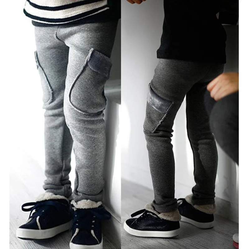 

Autumn Winter Kids Warm Fleece Pants Children Clothing Thick Trousers Boys Pants