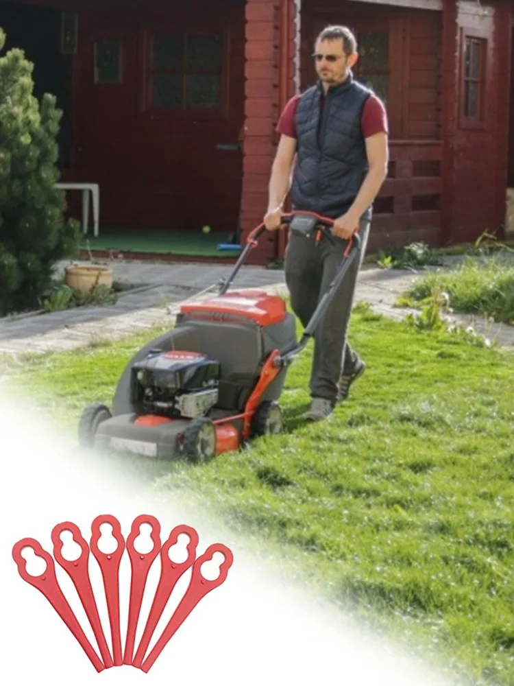 

50 шт Пластиковые лезвия садовые ручные газонокосилки лезвие газонокосилка Замена пластиковая лопатка сад газонокосилка траву для удалени...