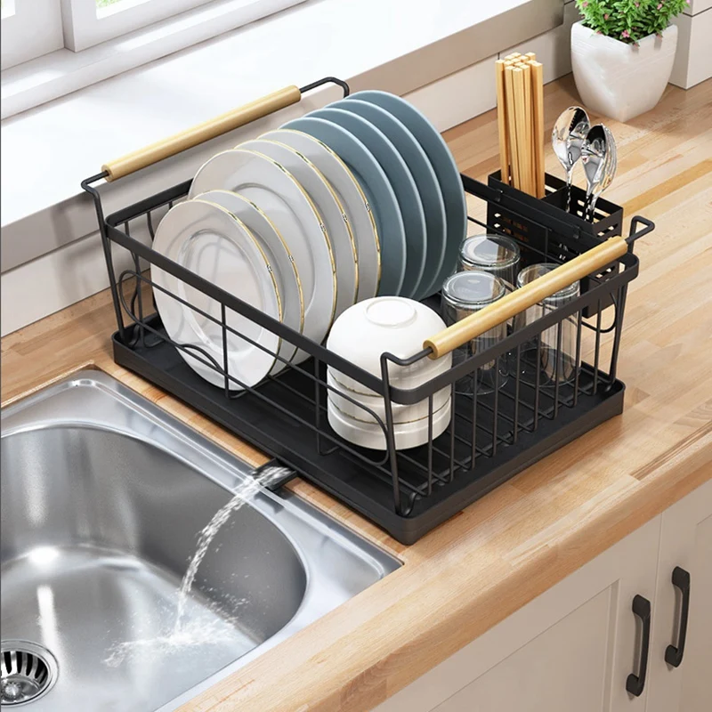 

2021 Foldable Dish Rack Kitchen Storage Holder Drainer Bowl Tableware Plate Home Shelf Dinnerware Organizer