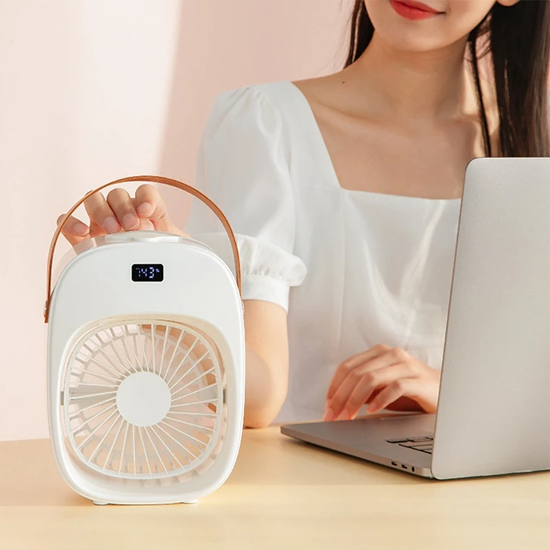 

Mini USB Portable Air Cooler Fan Air Conditioner Light Desktop Air Cooling Fan Humidifier Purifier for Office Home