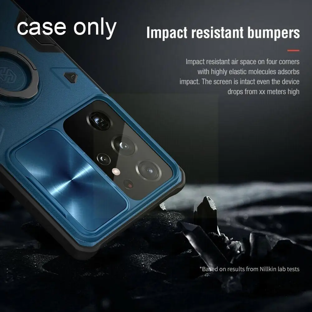 

1Pcs Slide Cover Case For Samsung Galaxy S21 Ultra Ring 2021 Plus Case S21 5G Cover Shockproof Case Designer For Galaxy Sta T3U2